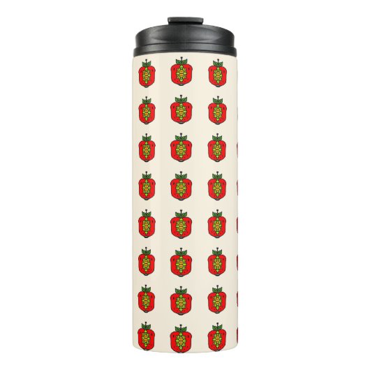 Bloemmotief Mandala Patroon Thermosbeker (Voorkant)