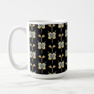 Bloemmotief met gele bloemen koffiemok