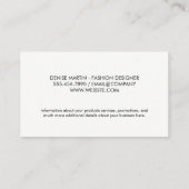 Bloemmotief met glinsterende vlinders visitekaartje (Achterkant)