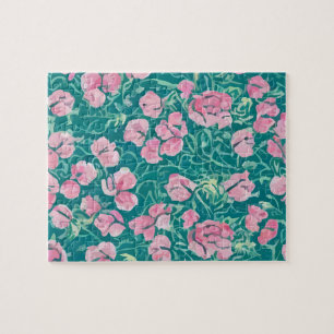 bloemmotief met pastelkleuren legpuzzel