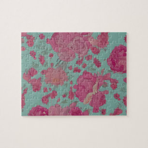 bloemmotief met pastelkleuren legpuzzel