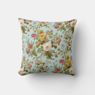 Bloemmotief met vintage rozen kussen