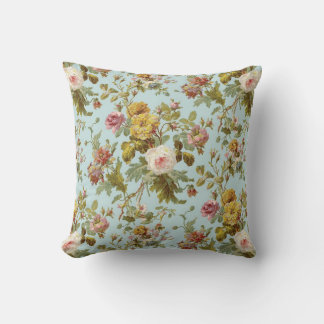 Bloemmotief met vintage rozen kussen