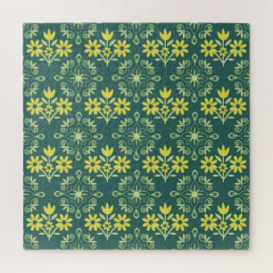 Bloemmotief, naadloos ornament. legpuzzel