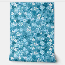 Bloemmotief Oceaanbries Turquoise Botanisch
