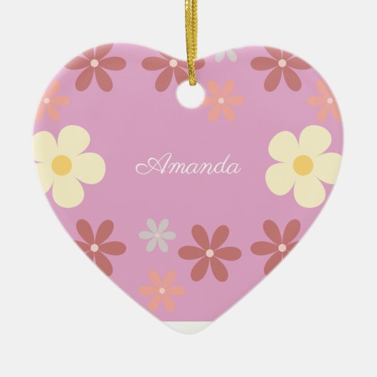 bloemmotief ontwerp keramisch ornament (Voorkant)