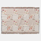  bloemmotief patchwork deken (Voorkant)