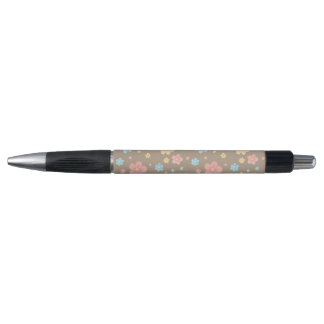 Bloemmotief Pen (Bruine Basis)