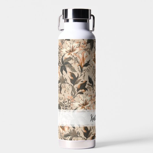  bloemmotief persoonlijke waterfles (Voorkant)