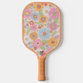 Bloemmotief pickleball paddle (Voorkant)