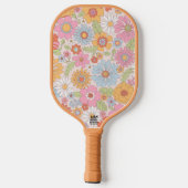 Bloemmotief pickleball paddle (Achterkant)