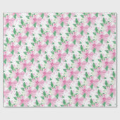 Bloemmotief Roze Orchidee Cadeaupapier (Vlak)