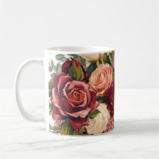 bloemmotief rozen koffiemok