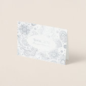 bloemmotief sympathie dank u folie kaarten (Voorkant)