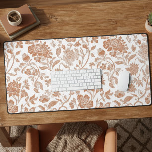 Bloemmotief Terracotta Toile Patroon Bureaumat