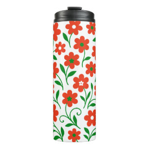 Bloemmotief thermosbeker