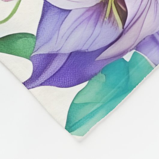 Bloemmotief Tiare Bloemen Fleece Deken (Hoek)