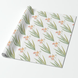 Bloemmotief van zwartbeslelie cadeaupapier