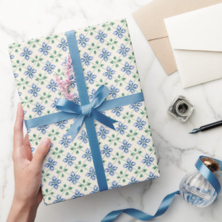 Bloemmotief voor tuin cadeaupapier