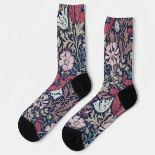 Bloemmotief, William Morris Sokken