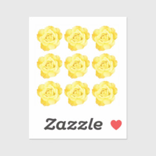 Bloemmotieven Geel Roos Kleurrijk Helder Trendy Sticker