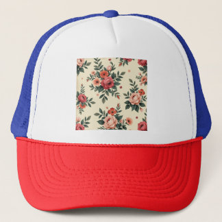 bloemmotieven met klassieke elegantie trucker pet