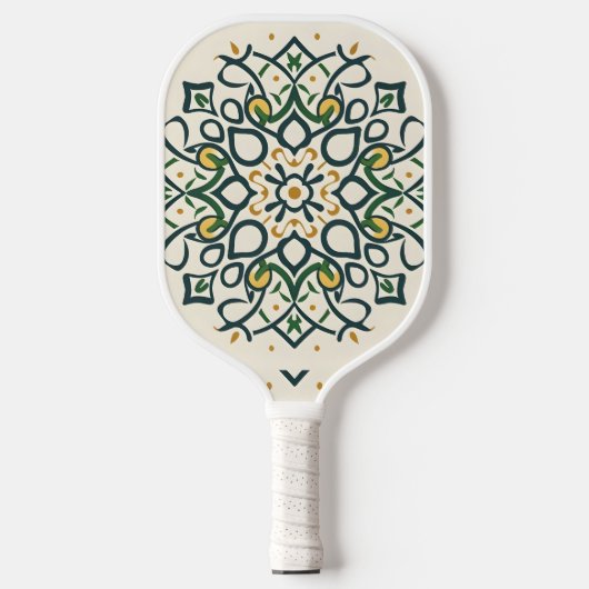bloemmozaïek pickleball paddle (Voorkant)