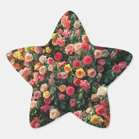 bloemmuur ster sticker (Voorkant)