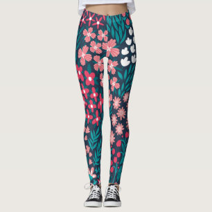 bloemnaadloze textuur. leggings