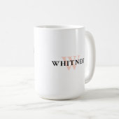  bloemnaaimachine monogram koffiemok (Voorkant rechts)