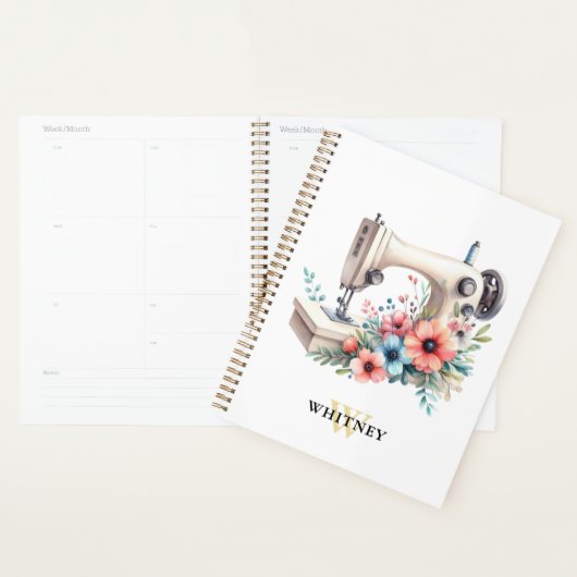 bloemnaaimachine monogram planner (Display)