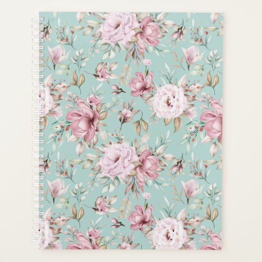 Bloemontwerp blauw planner (Voorkant)