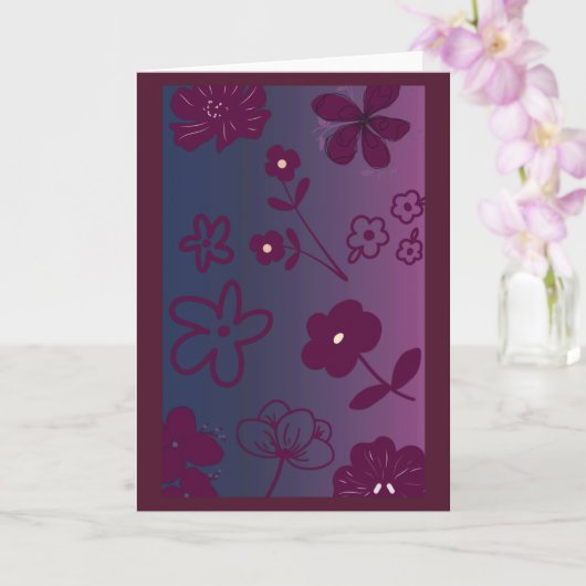 Bloemontwerp kaart (Orchidee)