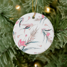 Bloemornament met delicate roze bloemen
