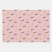  bloempaard inpakpapier vel (Voorkant 3)