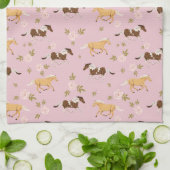  bloempaard theedoek (Gevouwen)