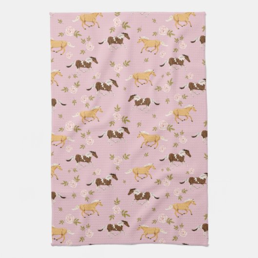  bloempaard theedoek (Verticaal)