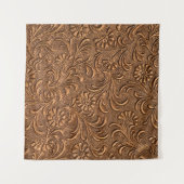 bloempaneel met reliëfdruk, koper wandkleed (Voorkant (horizontaal))