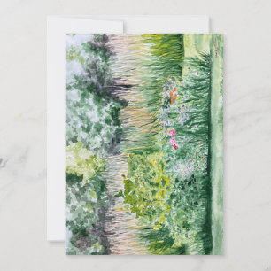 Bloempatch waterverf schilderij afdrukken kaart