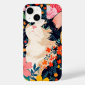 Bloempatchwork kat Case-Mate iPhone case (Achterkant)