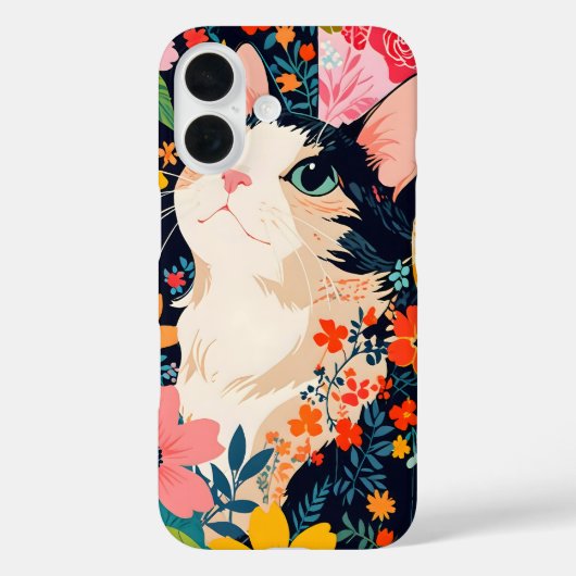 Bloempatchwork kat Case-Mate iPhone case (Achterkant)