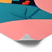 Bloempatchwork kat poster (Hoek)