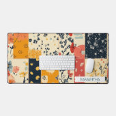 Bloempatchwork Patchwork Pattern (9) Bureaumat (Keyboard & Muis)