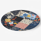  Bloempatchwork Patchwork Pattern (9) Papieren Bordje (Gekanteld)