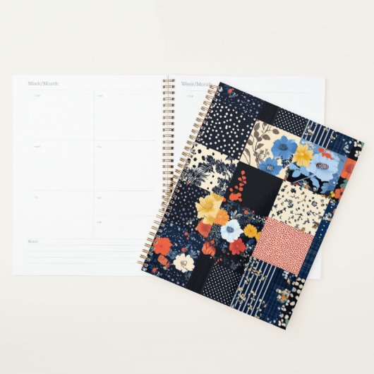  Bloempatchwork Patchwork Pattern (9) Planner (Display)