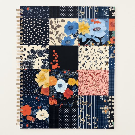 Bloempatchwork Patchwork Pattern (9) Planner (Voorkant)