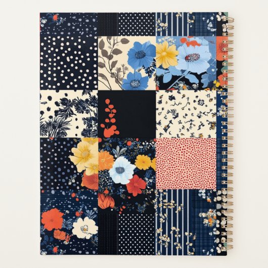  Bloempatchwork Patchwork Pattern (9) Planner (Achterkant)