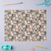 Bloempatchwork Patroon weefsel papier (Craft)