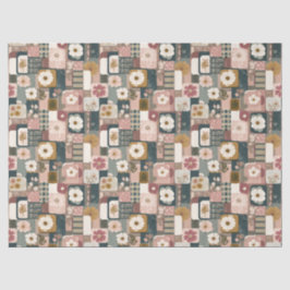 Bloempatchwork Patroon weefsel papier