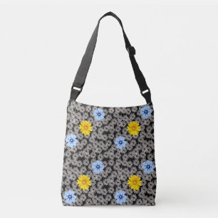 Bloempatroon 19.b. Zwart BG Crossbody Tas